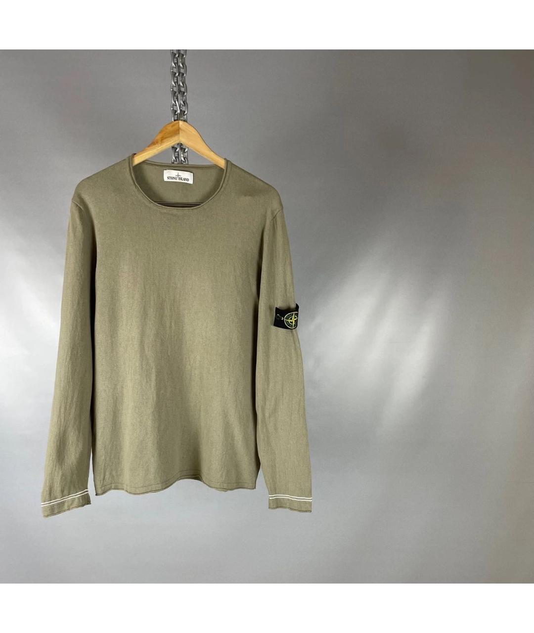 STONE ISLAND Хаки хлопковый джемпер / свитер, фото 7