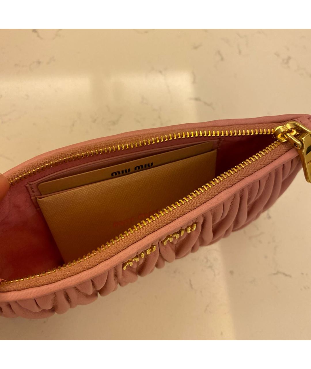 MIU MIU Розовый кожаный кошелек, фото 4