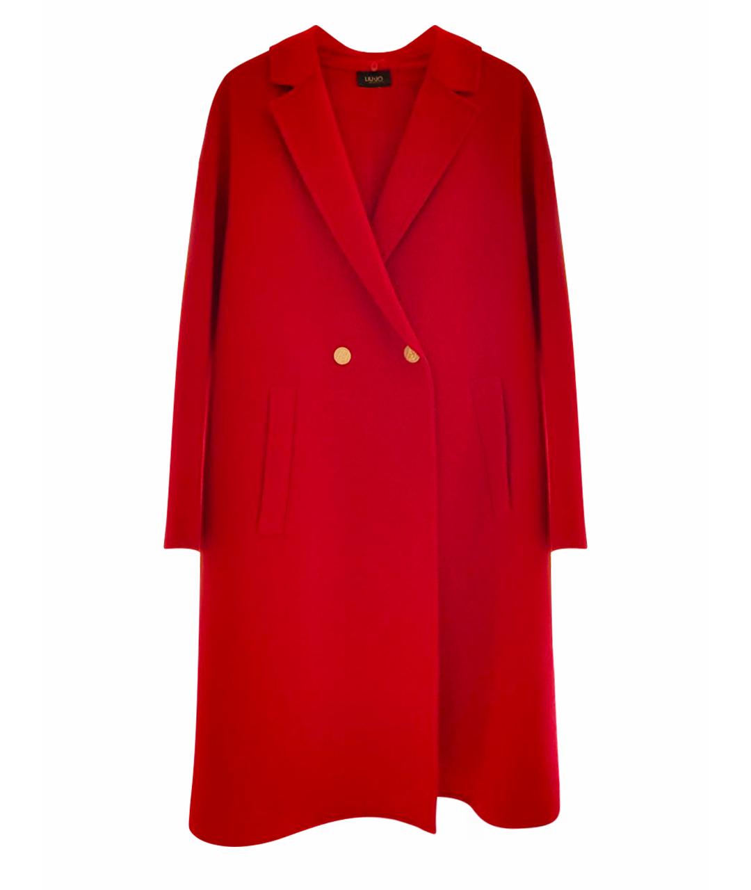 LIU JO Красное шерстяное пальто, фото 1