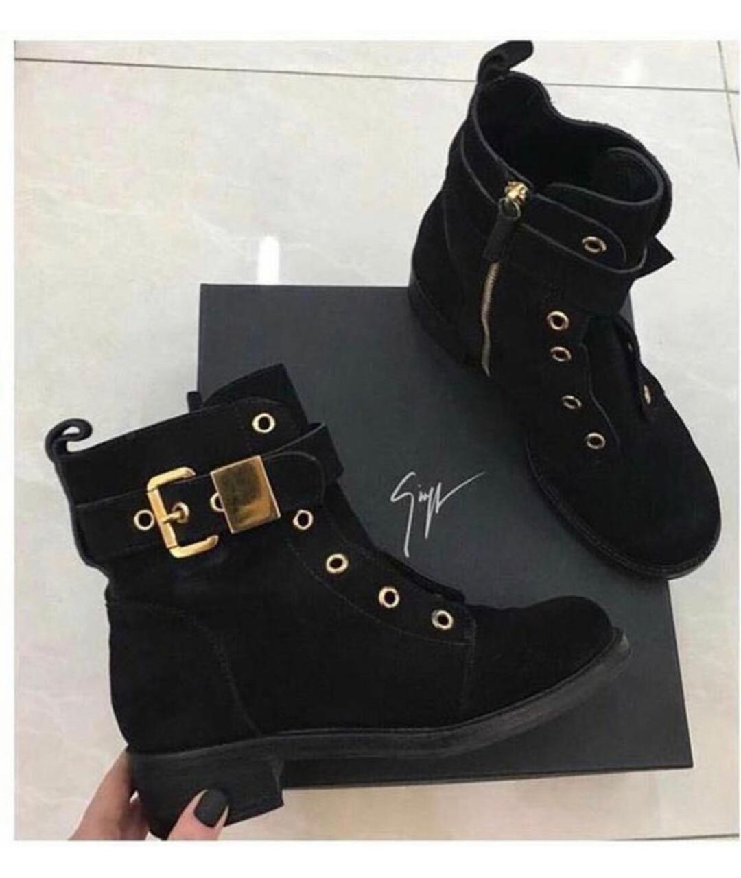 GIUSEPPE ZANOTTI DESIGN Черные замшевые ботинки, фото 5