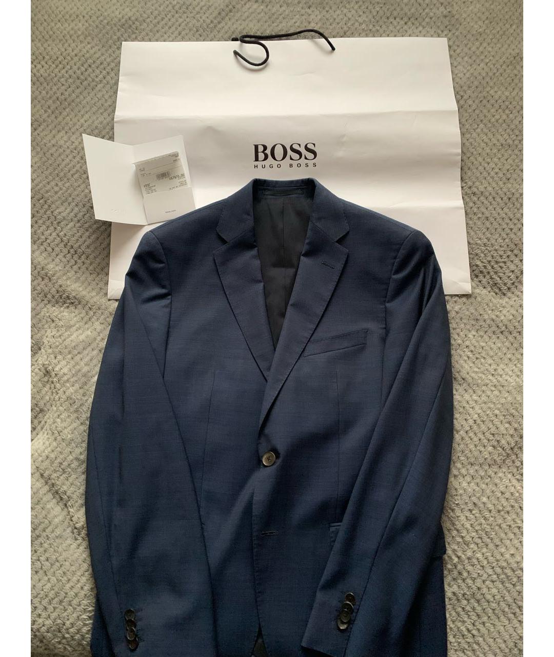 HUGO BOSS Синий полиэстеровый пиджак, фото 3