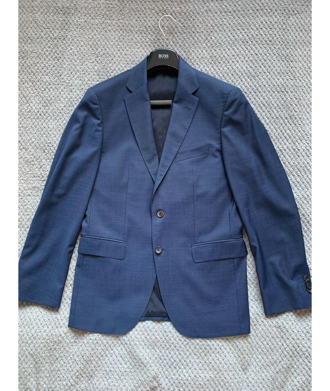 HUGO BOSS Синий полиэстеровый пиджак, фото 5