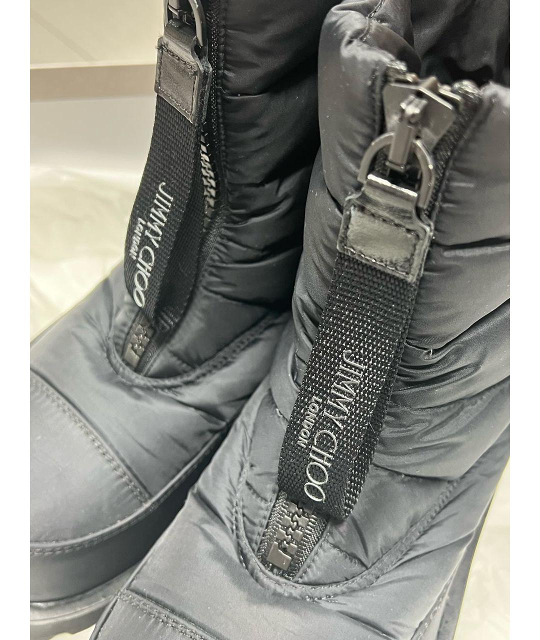 JIMMY CHOO Черные текстильные ботинки, фото 5