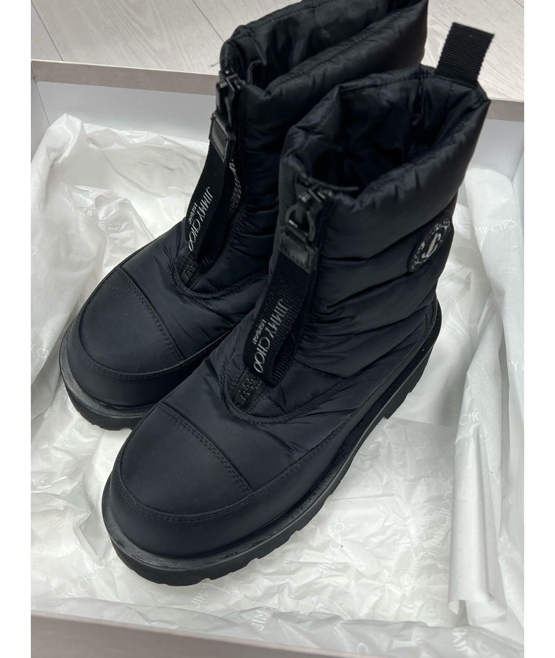 JIMMY CHOO Черные текстильные ботинки, фото 6