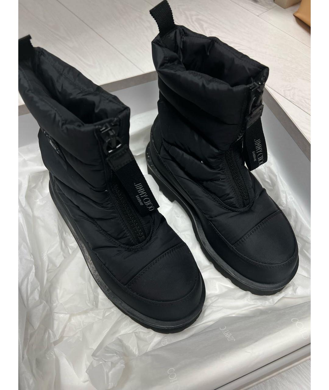 JIMMY CHOO Черные текстильные ботинки, фото 2