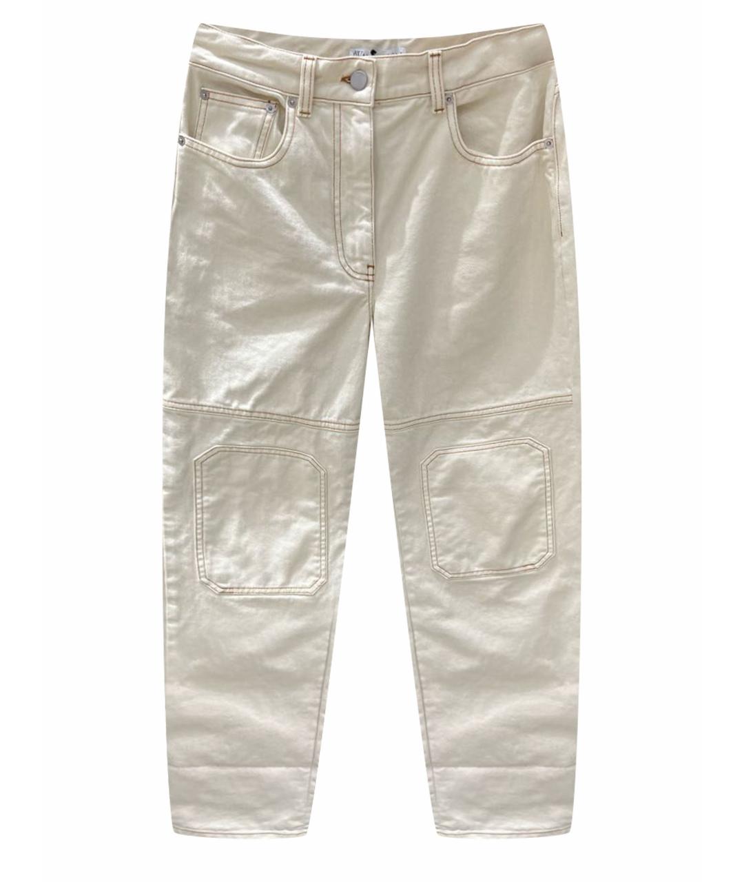 J.W.ANDERSON Бежевые хлопковые прямые джинсы, фото 1
