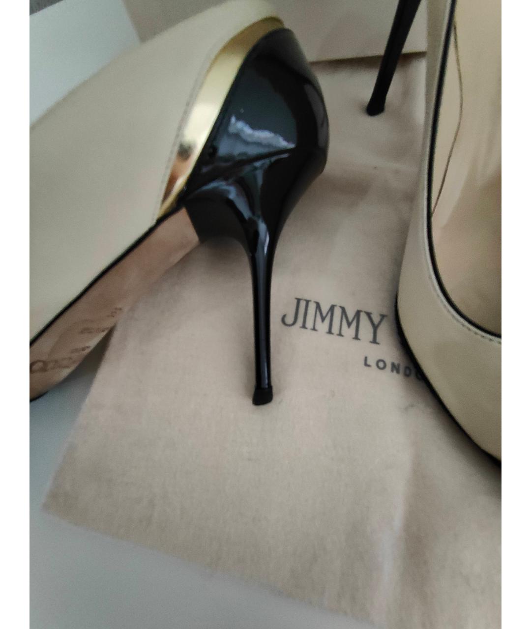JIMMY CHOO Бежевые кожаные туфли, фото 7