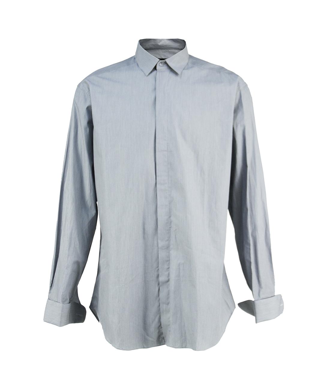 DUPONT Серая хлопковая классическая рубашка, фото 1