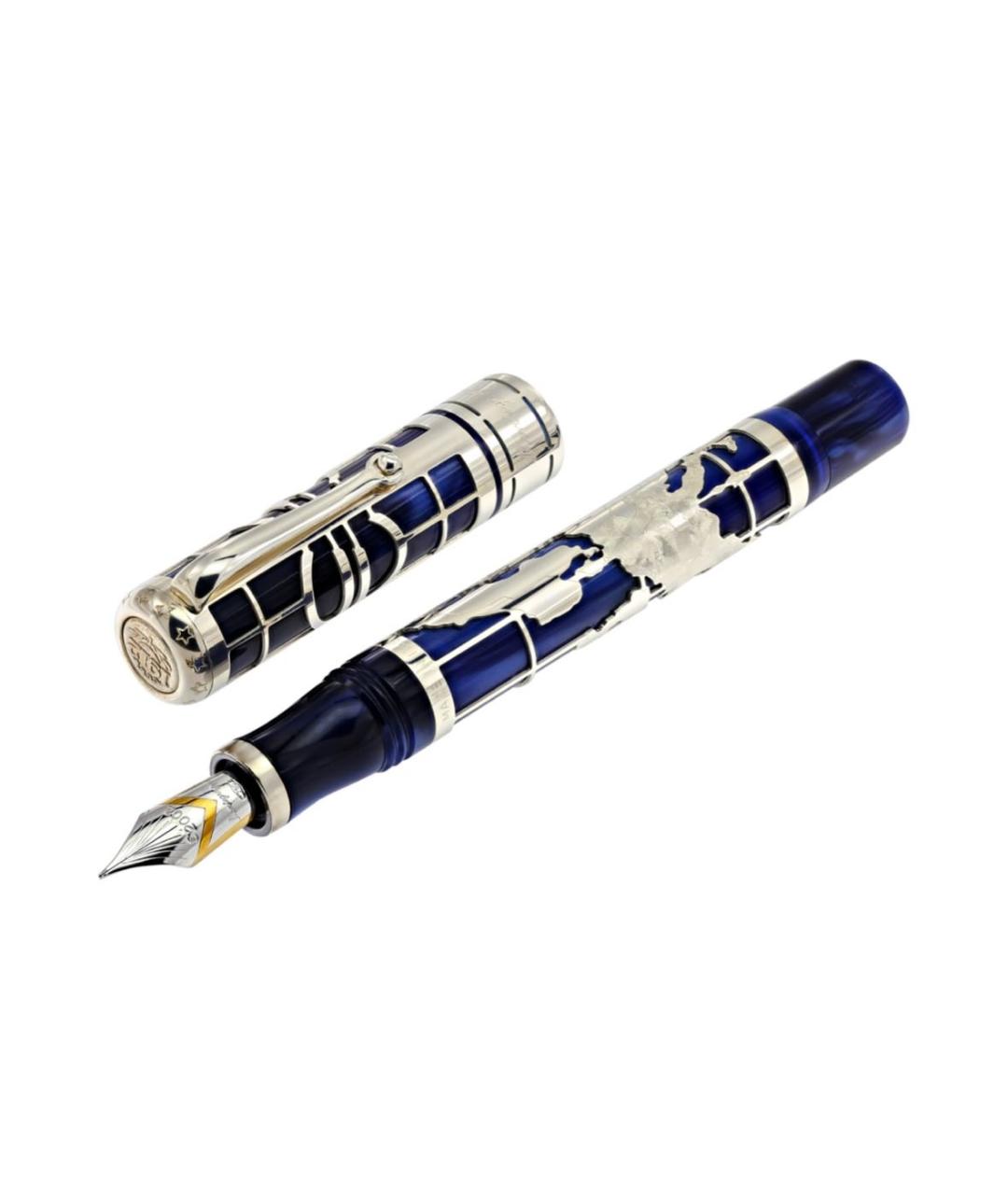 MONTEGRAPPA Синяя металлическая перьевая ручка, фото 1