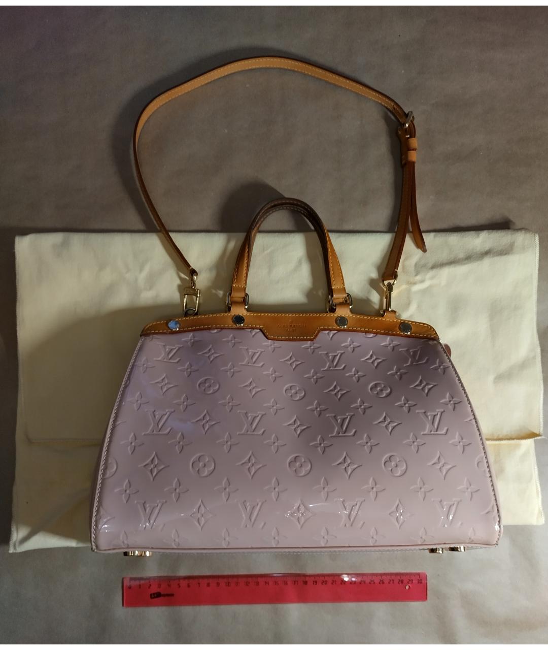 LOUIS VUITTON PRE-OWNED Розовая сумка с короткими ручками из лакированной кожи, фото 9