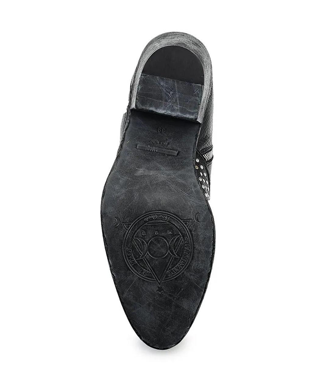 MCQ ALEXANDER MCQUEEN Черные кожаные ботинки, фото 5
