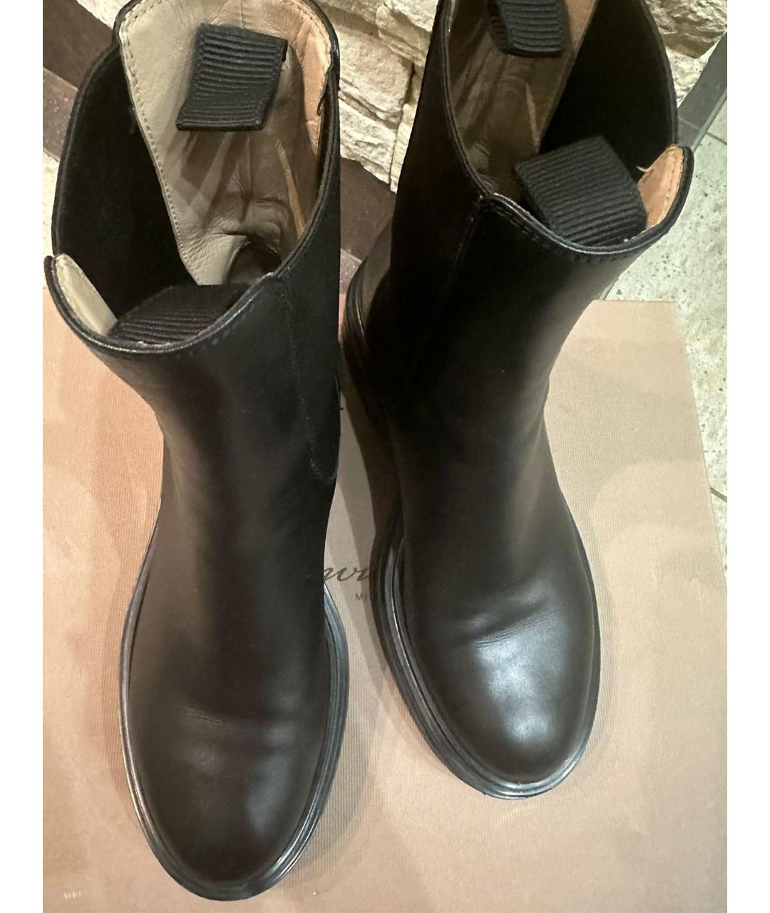 GIANVITO ROSSI Черные кожаные ботинки, фото 3