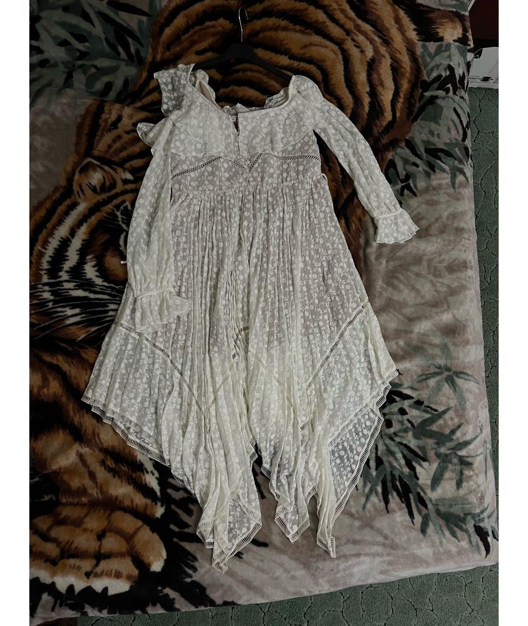 SELF-PORTRAIT Белое синтетическое платье, фото 6