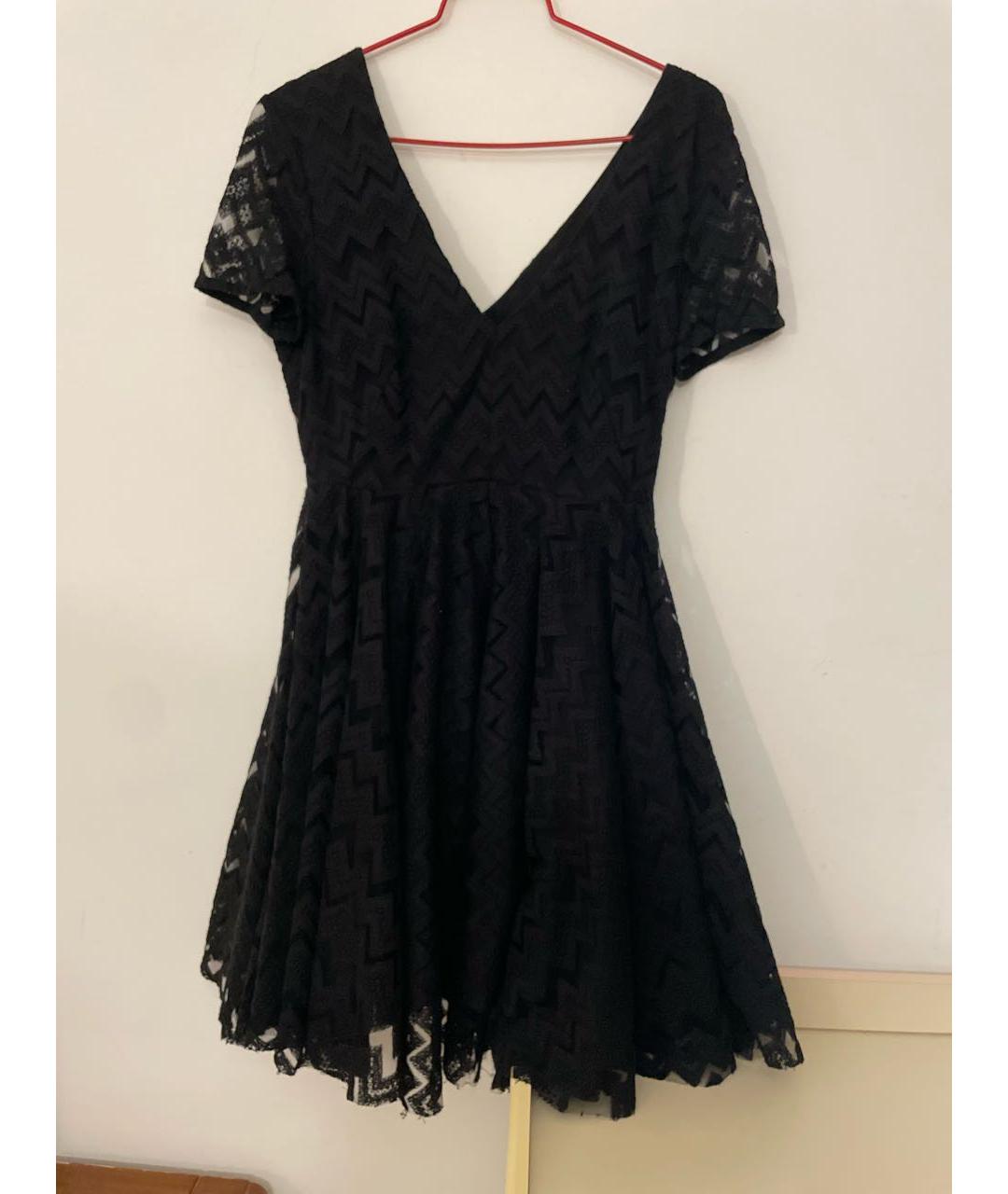 SANDRO Черное полиамидовое повседневное платье, фото 6