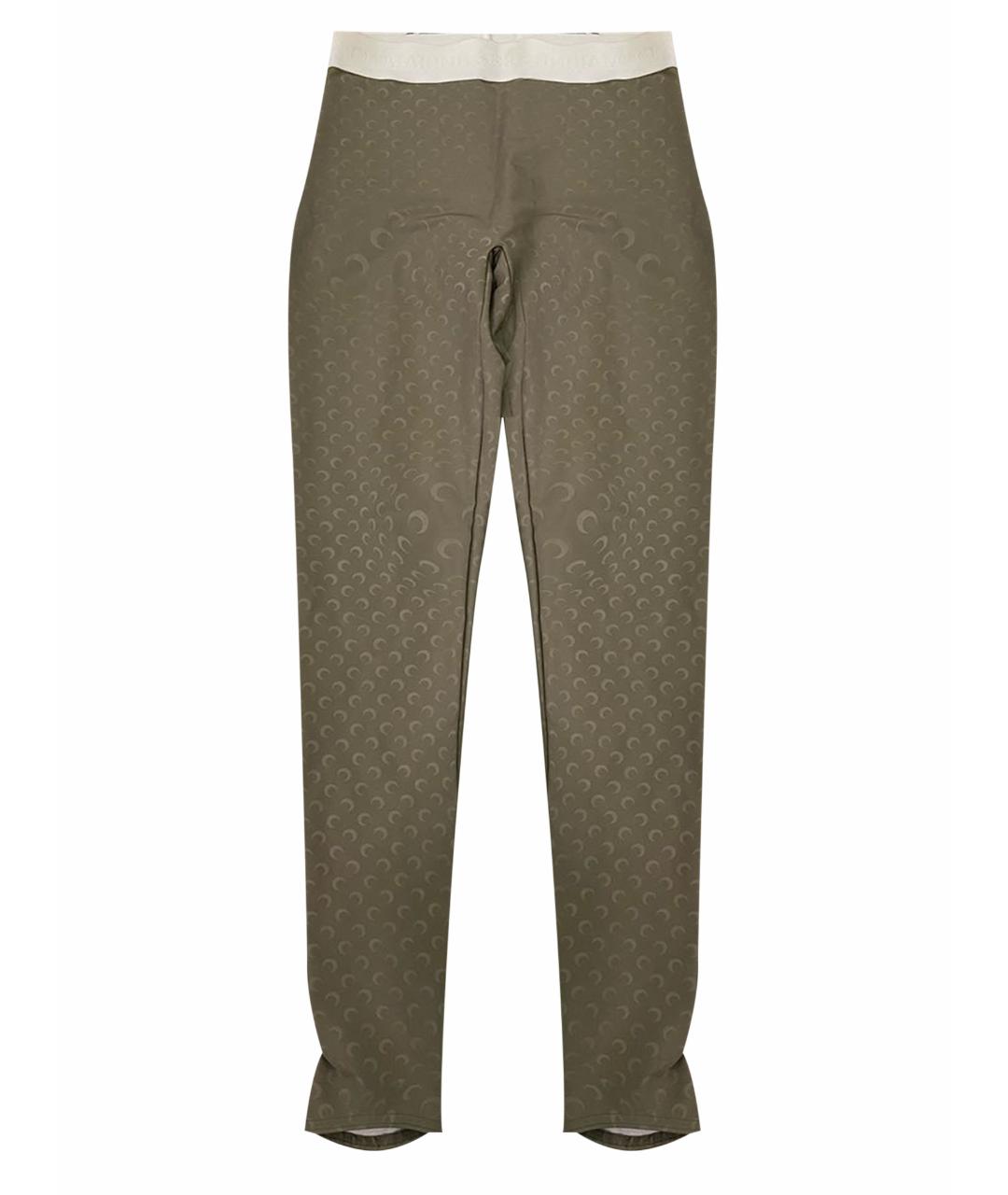 MARINE SERRE Бежевые полиамидовые спортивные брюки и шорты, фото 1
