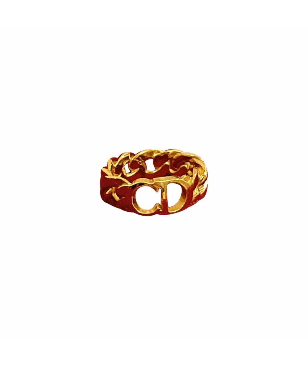 CHRISTIAN DIOR PRE-OWNED Желтое металлическое кольцо, фото 1