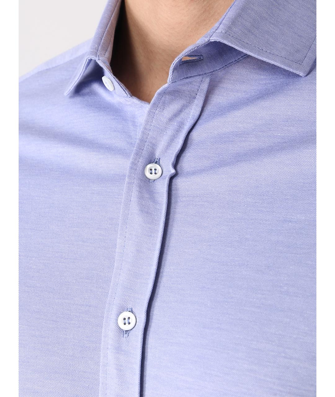 BRUNELLO CUCINELLI Голубая кэжуал рубашка, фото 5