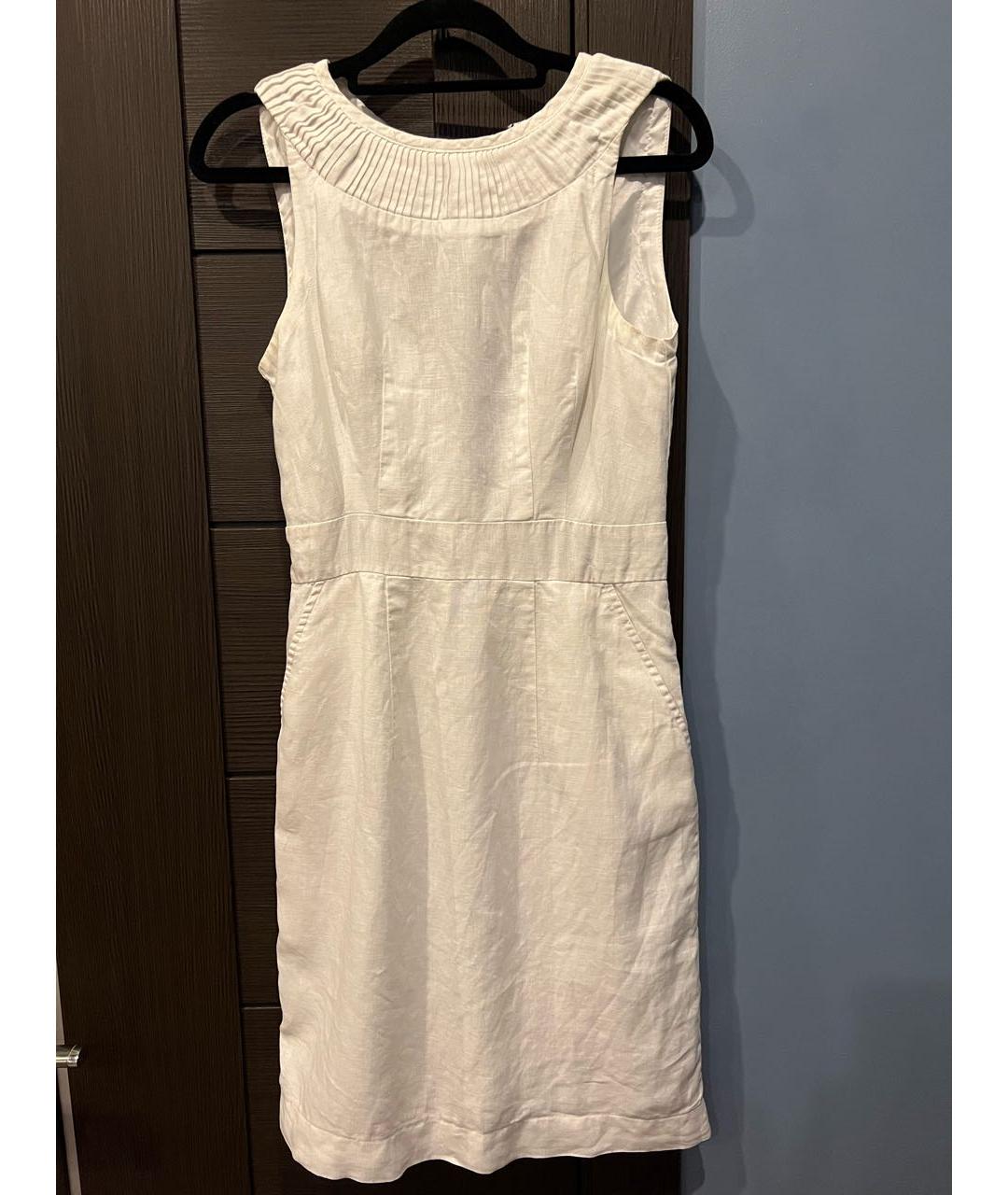 GUCCI Белое льняное повседневное платье, фото 5