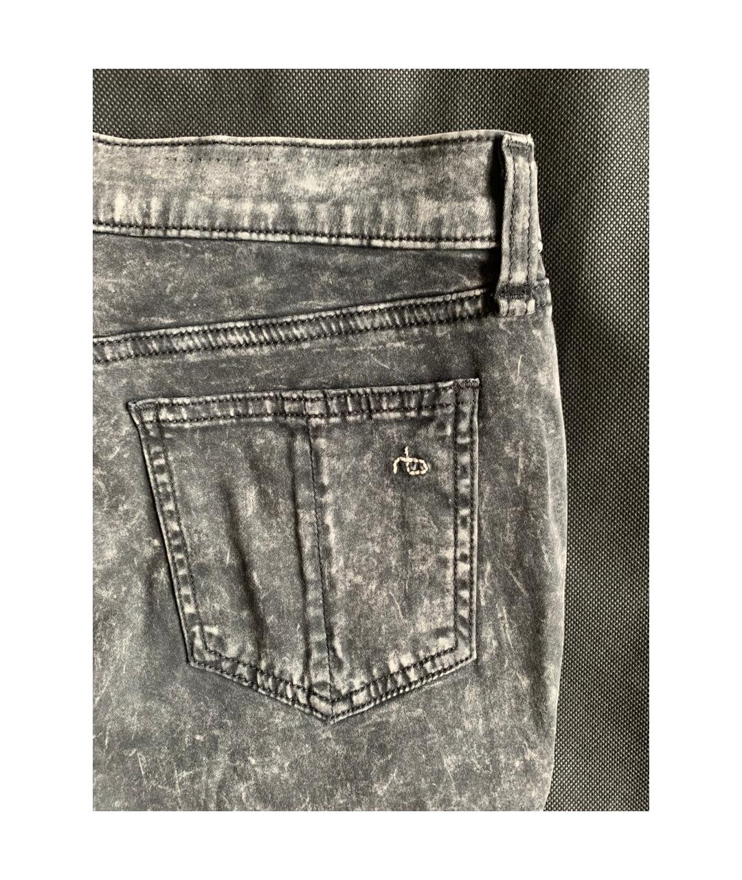 RAG&BONE Антрацитовые хлопко-эластановые джинсы слим, фото 5