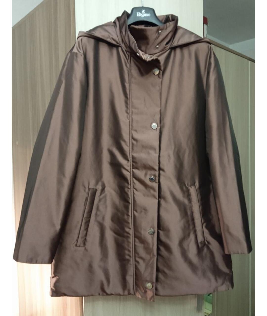 ELEGANCE Бордовое полиэстеровое пальто, фото 8