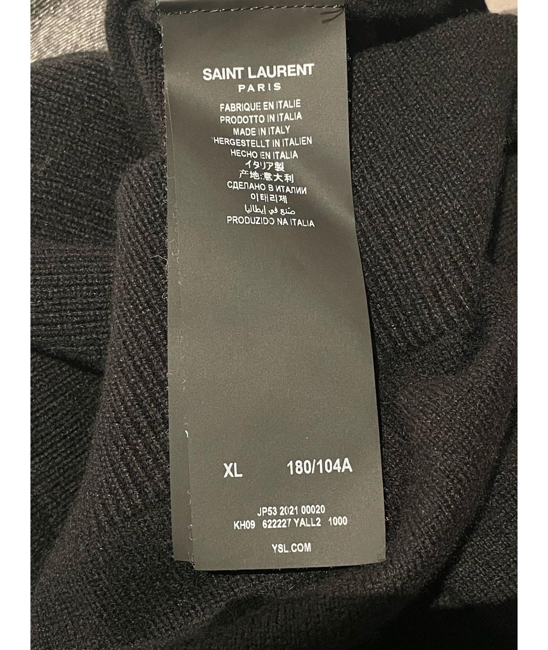 SAINT LAURENT Черный кашемировый джемпер / свитер, фото 5