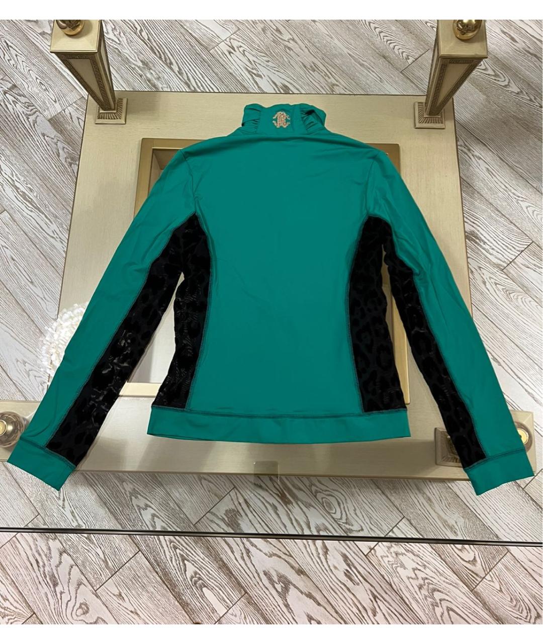 ROBERTO CAVALLI Зеленый полиамидовый джемпер / свитер, фото 2
