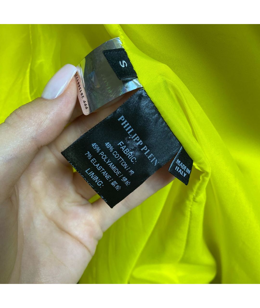PHILIPP PLEIN Желтый хлопко-эластановый жакет/пиджак, фото 5