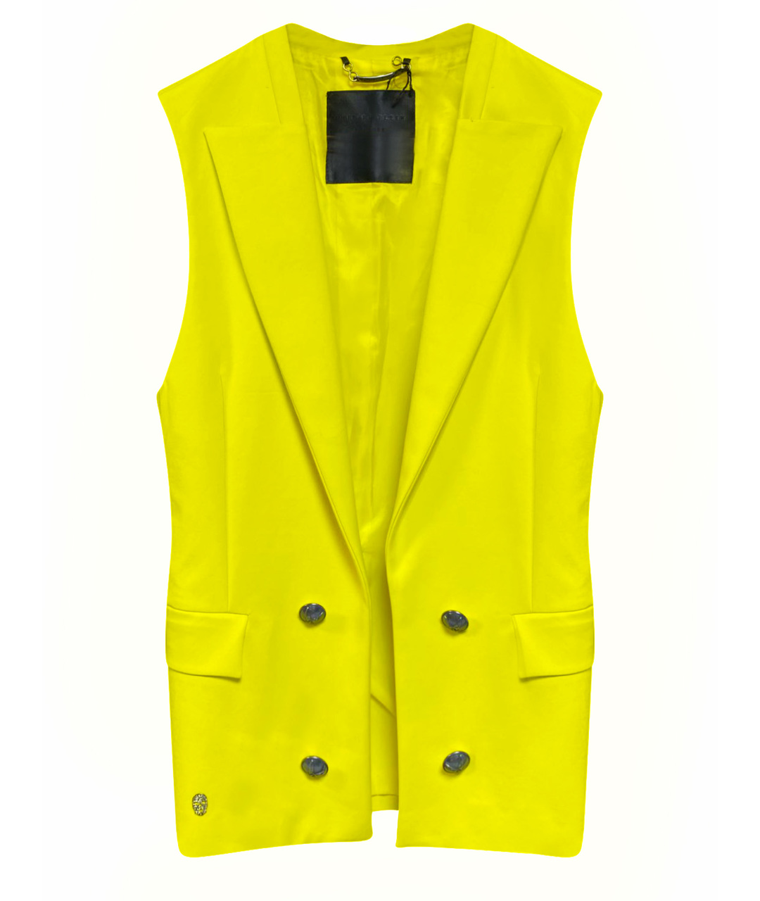PHILIPP PLEIN Желтый хлопко-эластановый жакет/пиджак, фото 1