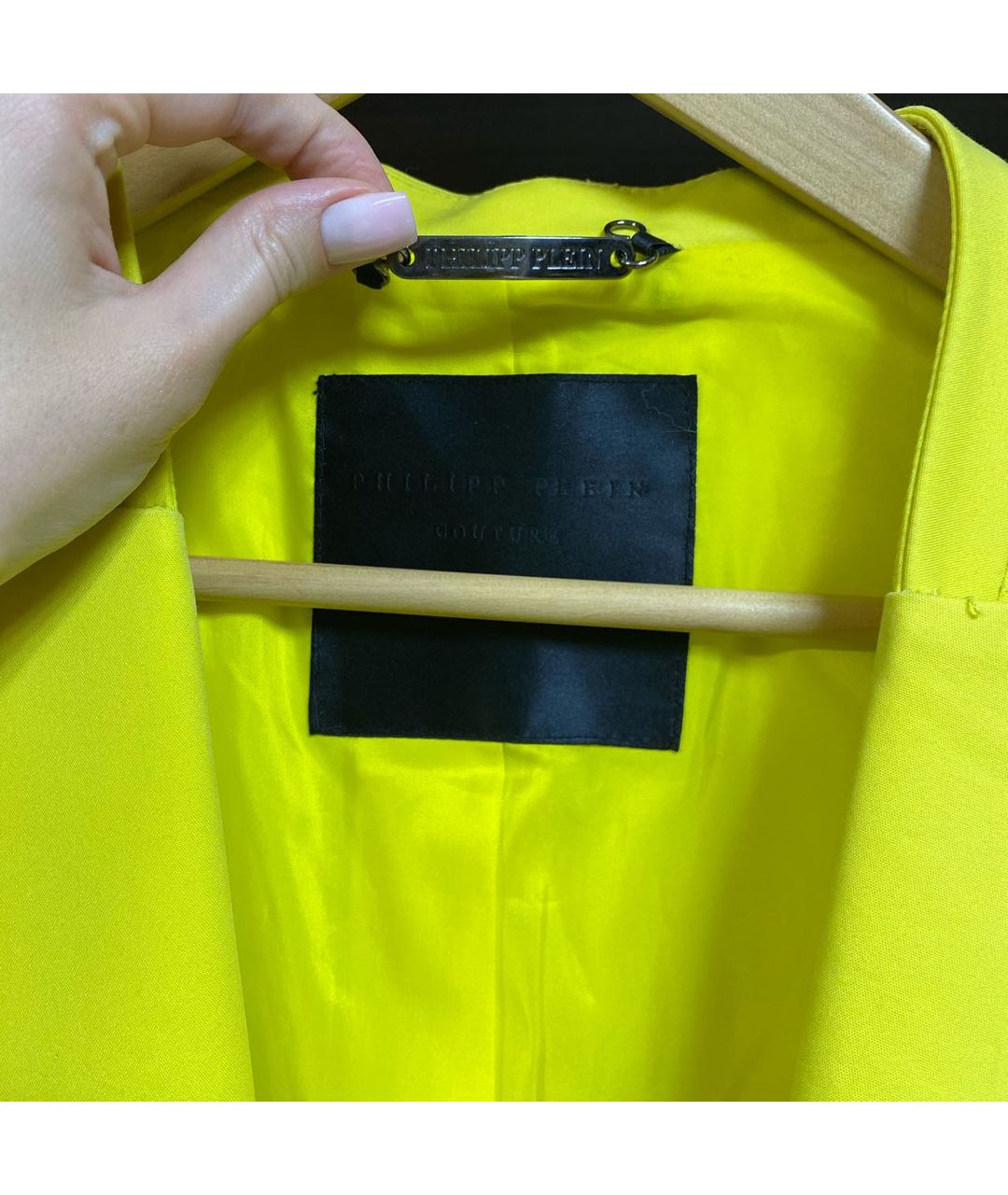 PHILIPP PLEIN Желтый хлопко-эластановый жакет/пиджак, фото 3