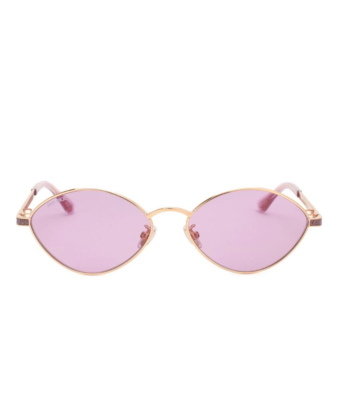JIMMY CHOO Розовые металлические солнцезащитные очки, фото 1