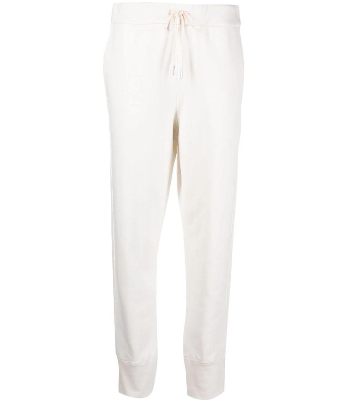JIL SANDER Белые хлопковые брюки узкие, фото 1