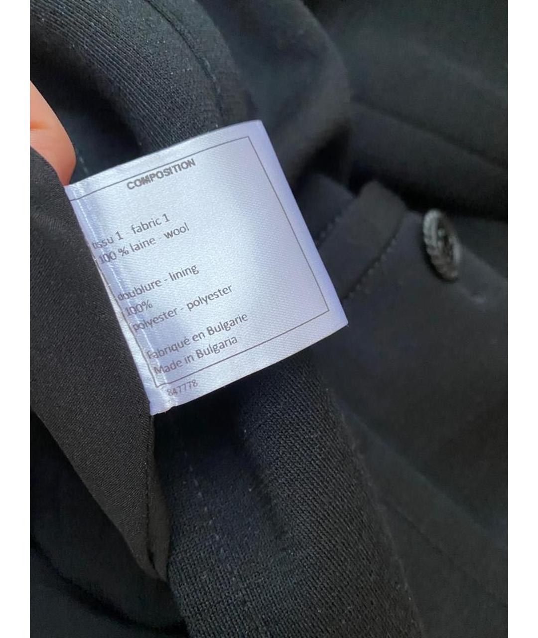 CHANEL Черный шерстяной жакет/пиджак, фото 3