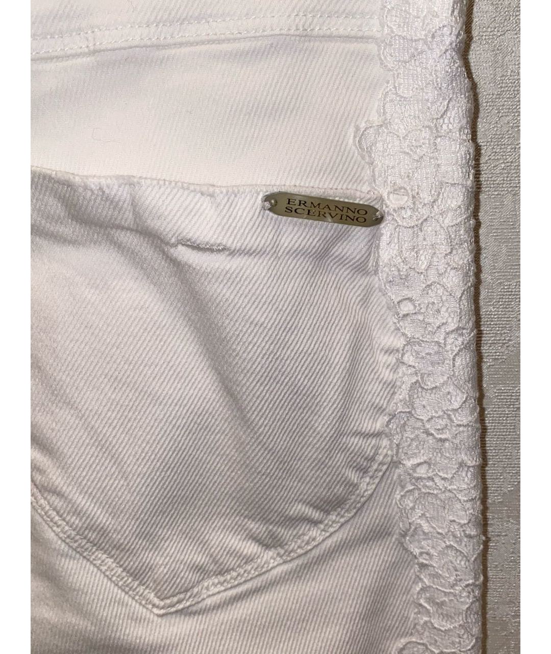 ERMANNO SCERVINO Белые хлопковые брюки и шорты, фото 4
