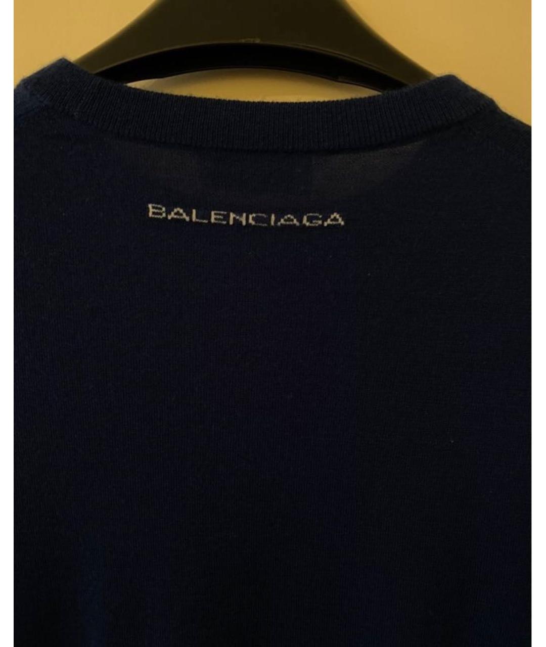 BALENCIAGA Синий джемпер / свитер, фото 5