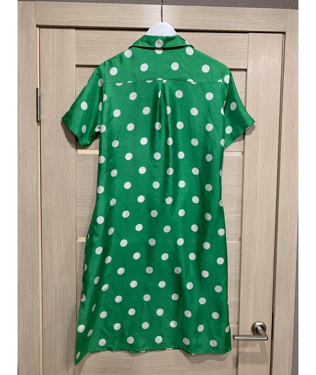 ALEXANDER TEREKHOV Зеленые шелковое повседневное платье, фото 6