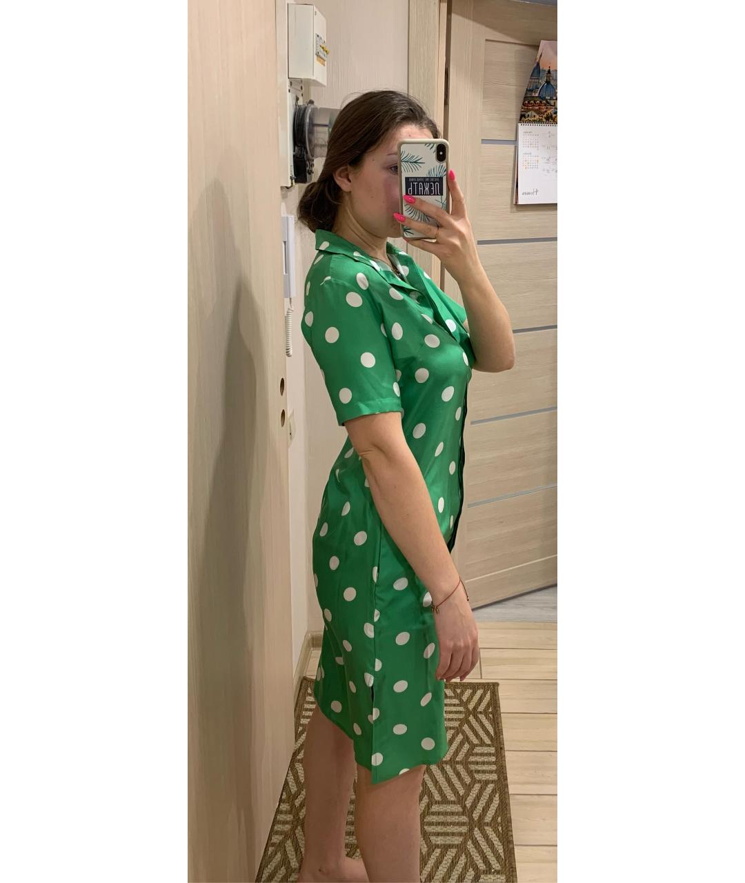 ALEXANDER TEREKHOV Зеленые шелковое повседневное платье, фото 2