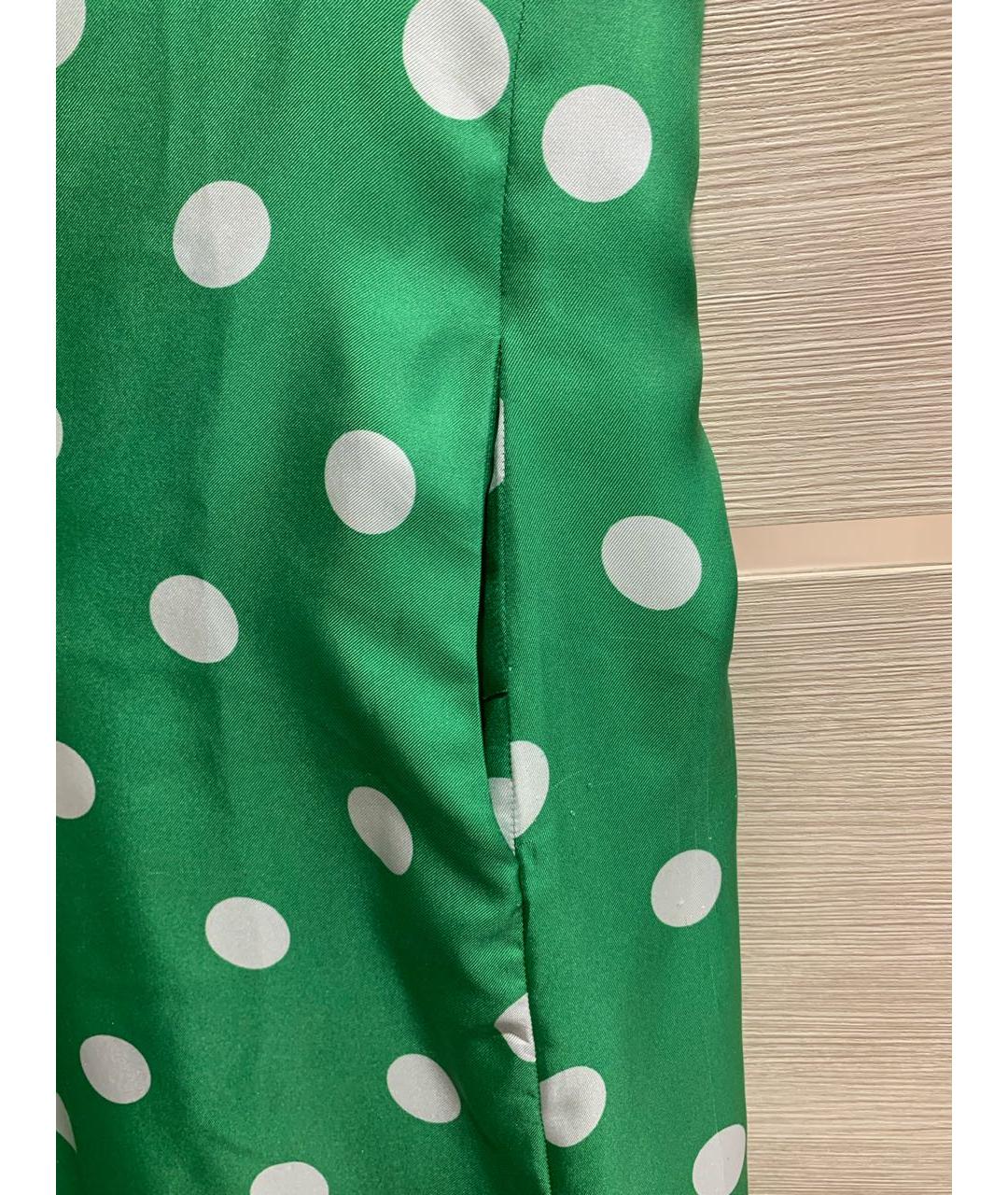 ALEXANDER TEREKHOV Зеленые шелковое повседневное платье, фото 3