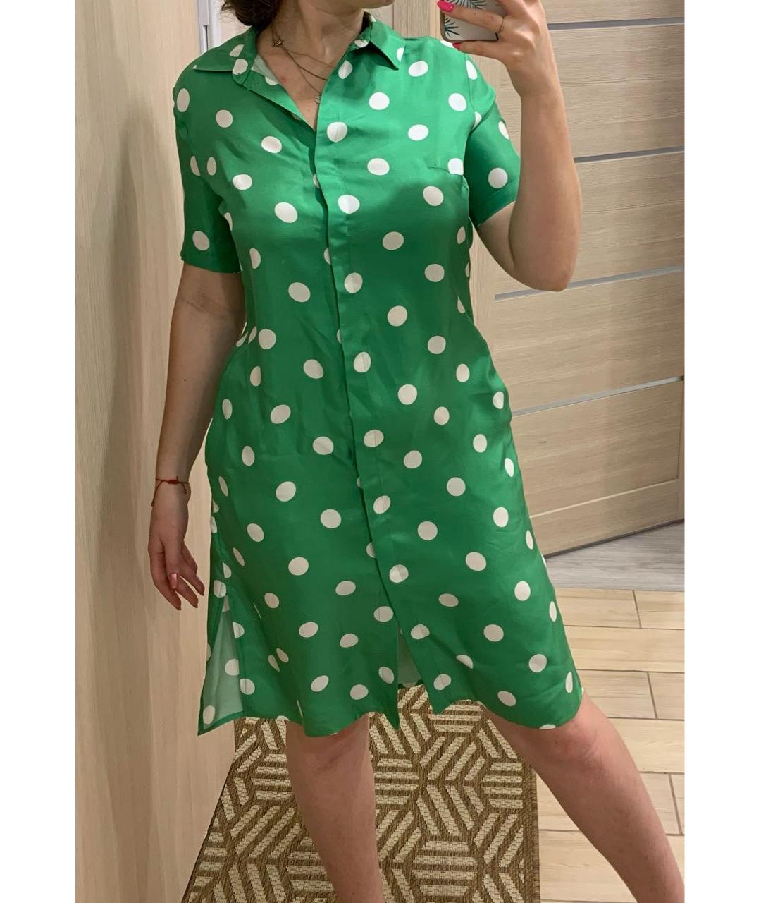 ALEXANDER TEREKHOV Зеленые шелковое повседневное платье, фото 7