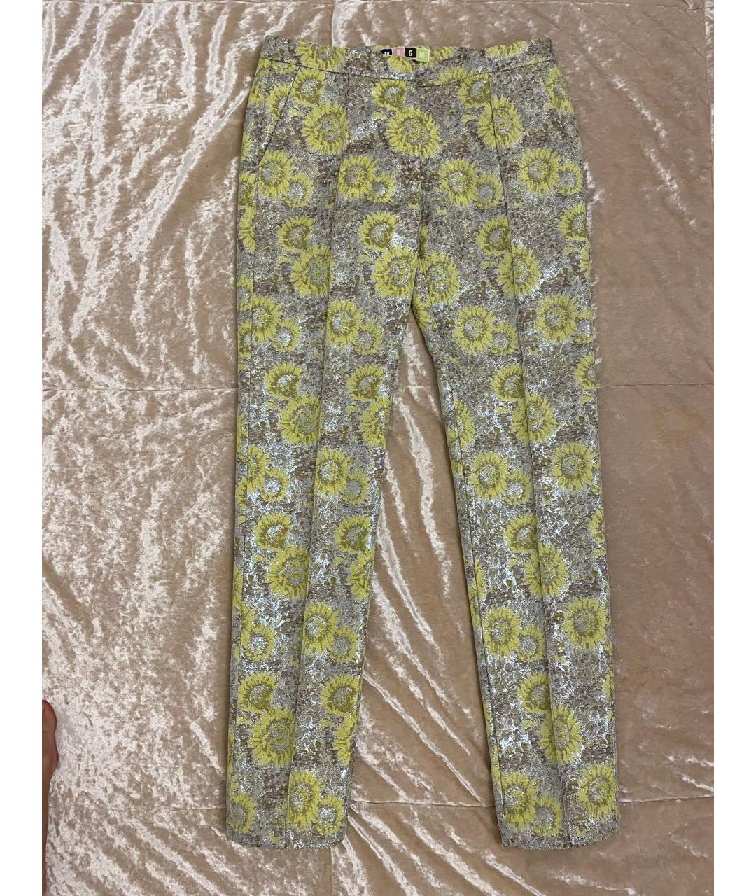 MSGM Серебряные полиэстеровые прямые брюки, фото 8