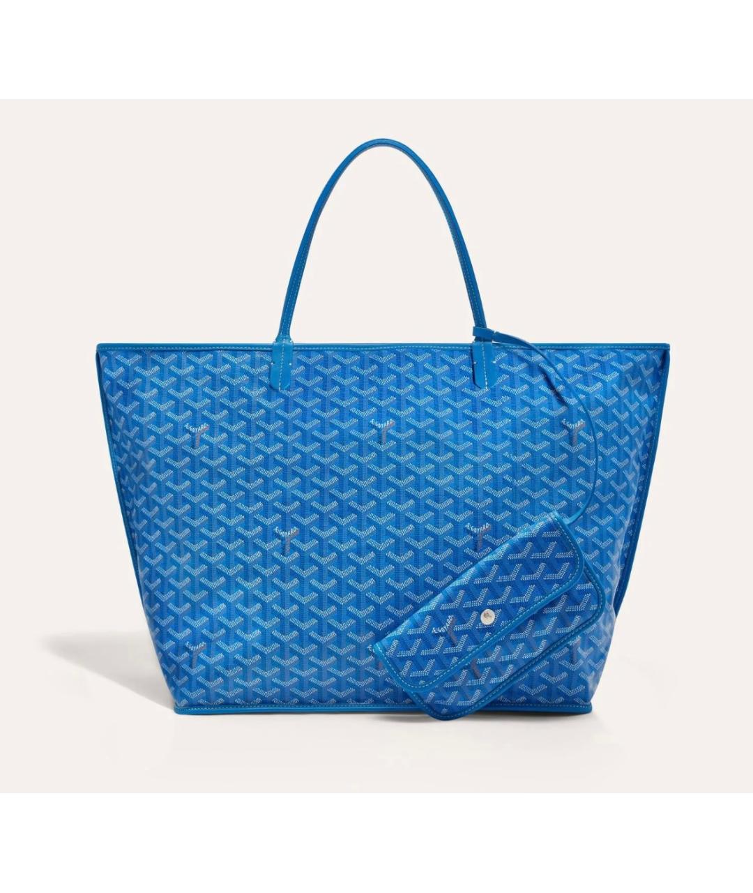 GOYARD Синяя кожаная сумка тоут, фото 5