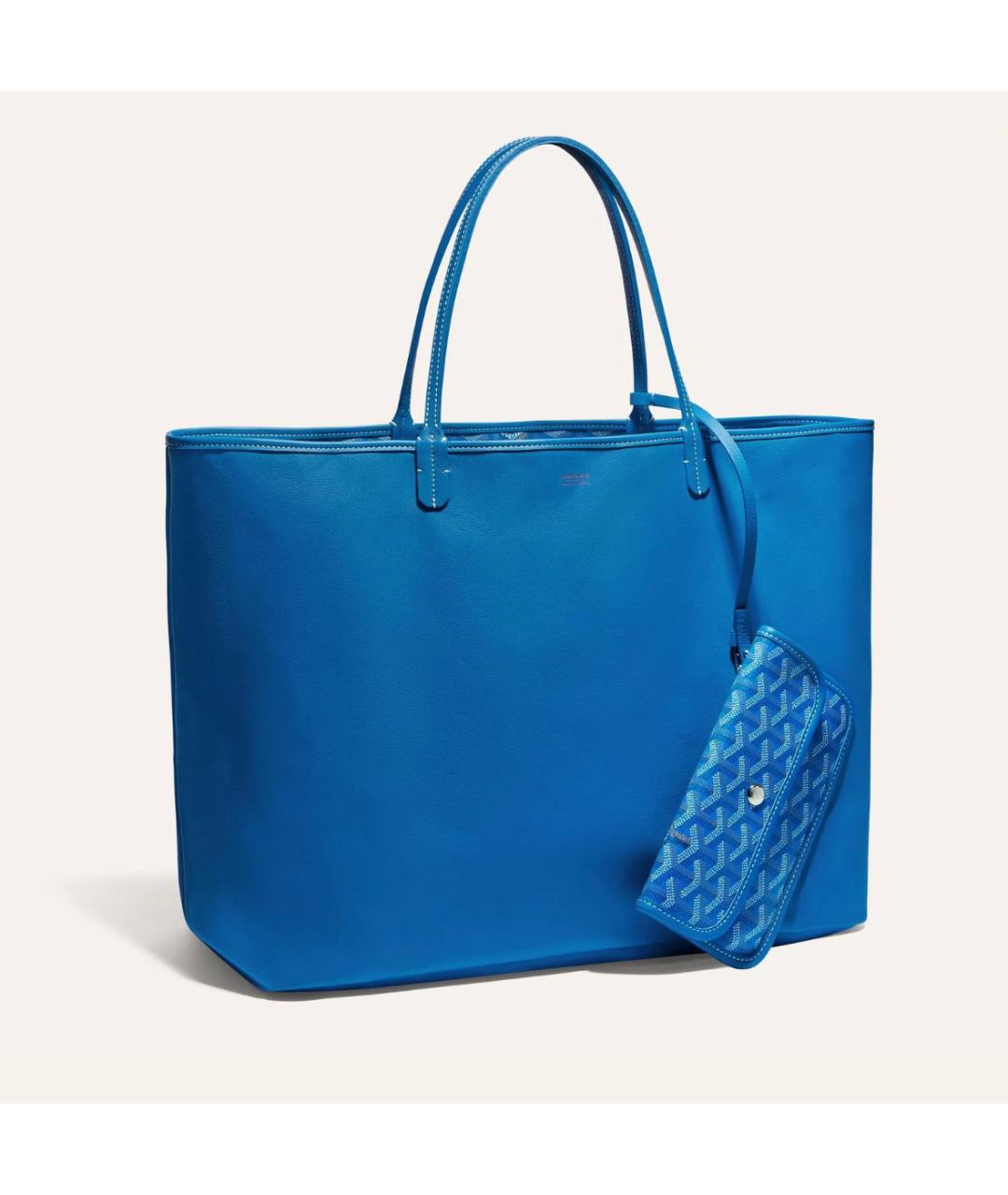 GOYARD Синяя кожаная сумка тоут, фото 2