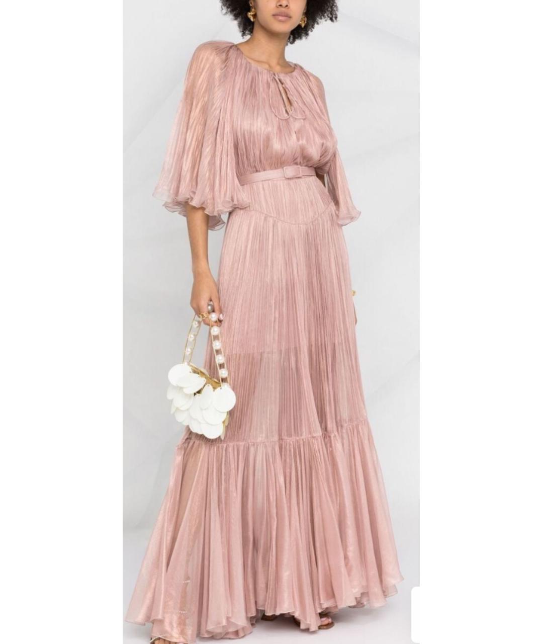 MARIA LUCIA HOHAN Розовое шифоновое вечернее платье, фото 3