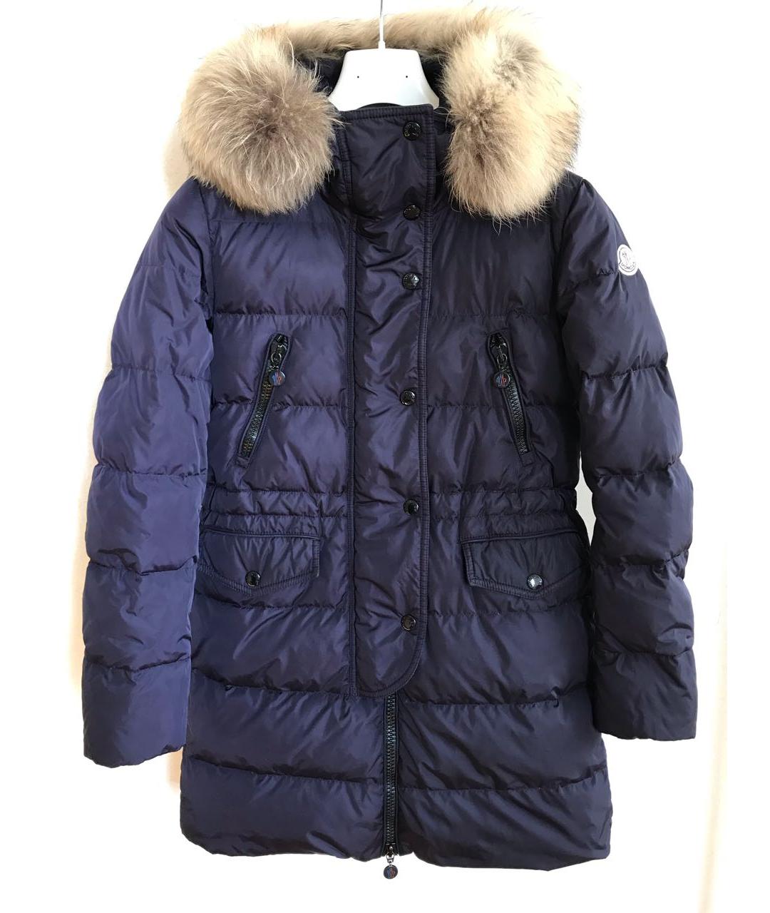 MONCLER Фиолетовый полиамидовый пуховик, фото 8