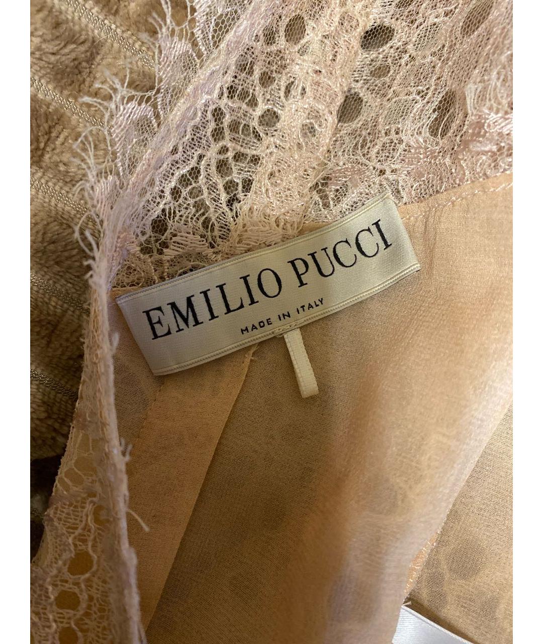 EMILIO PUCCI Бежевое вискозное вечернее платье, фото 5