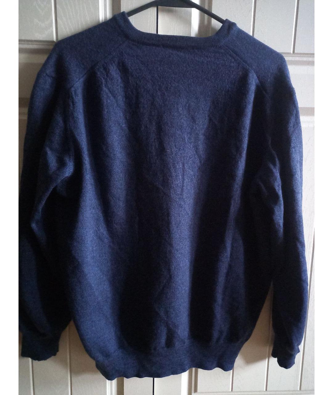 VALENTINO Темно-синий шерстяной джемпер / свитер, фото 2