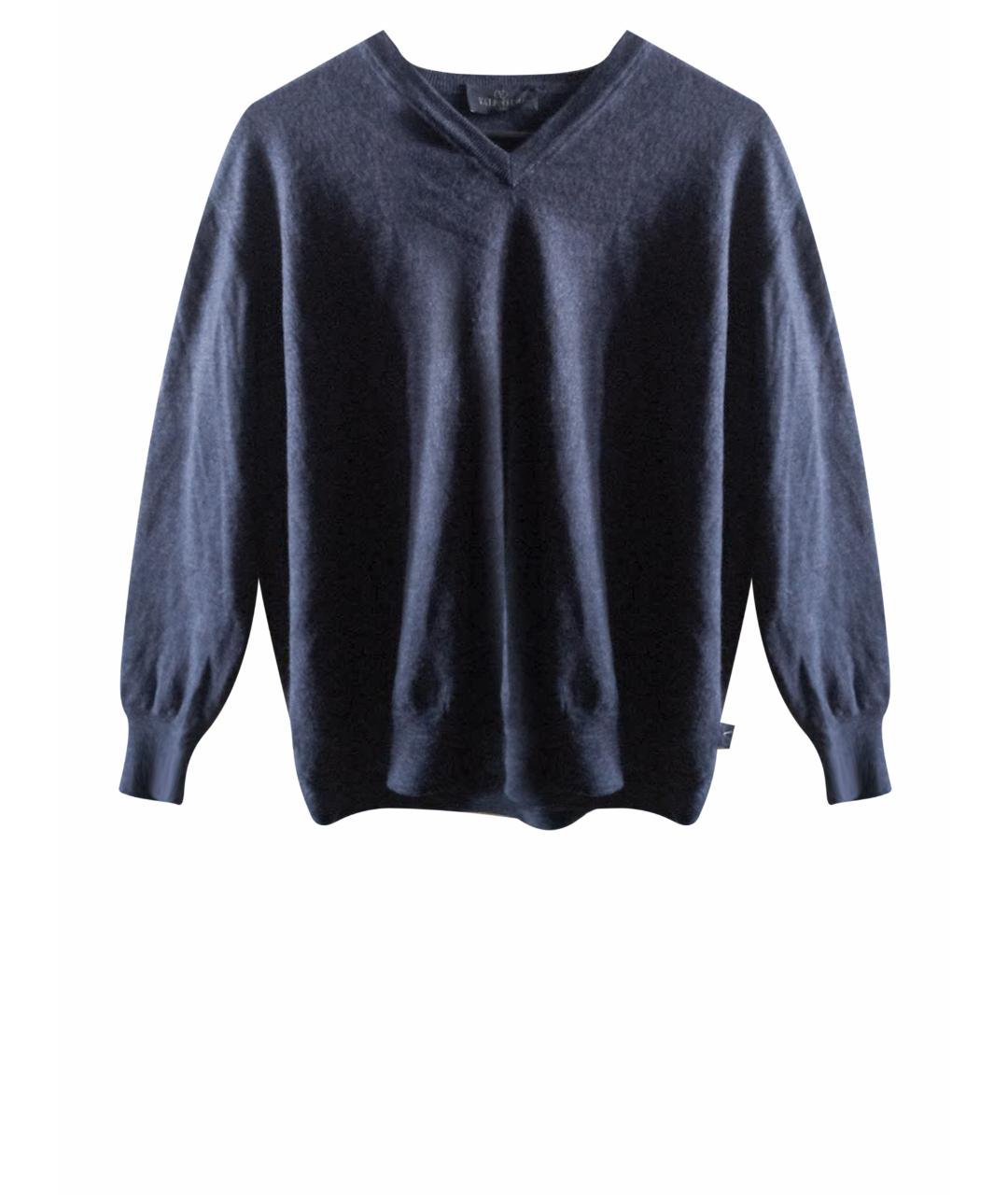 VALENTINO Темно-синий шерстяной джемпер / свитер, фото 1
