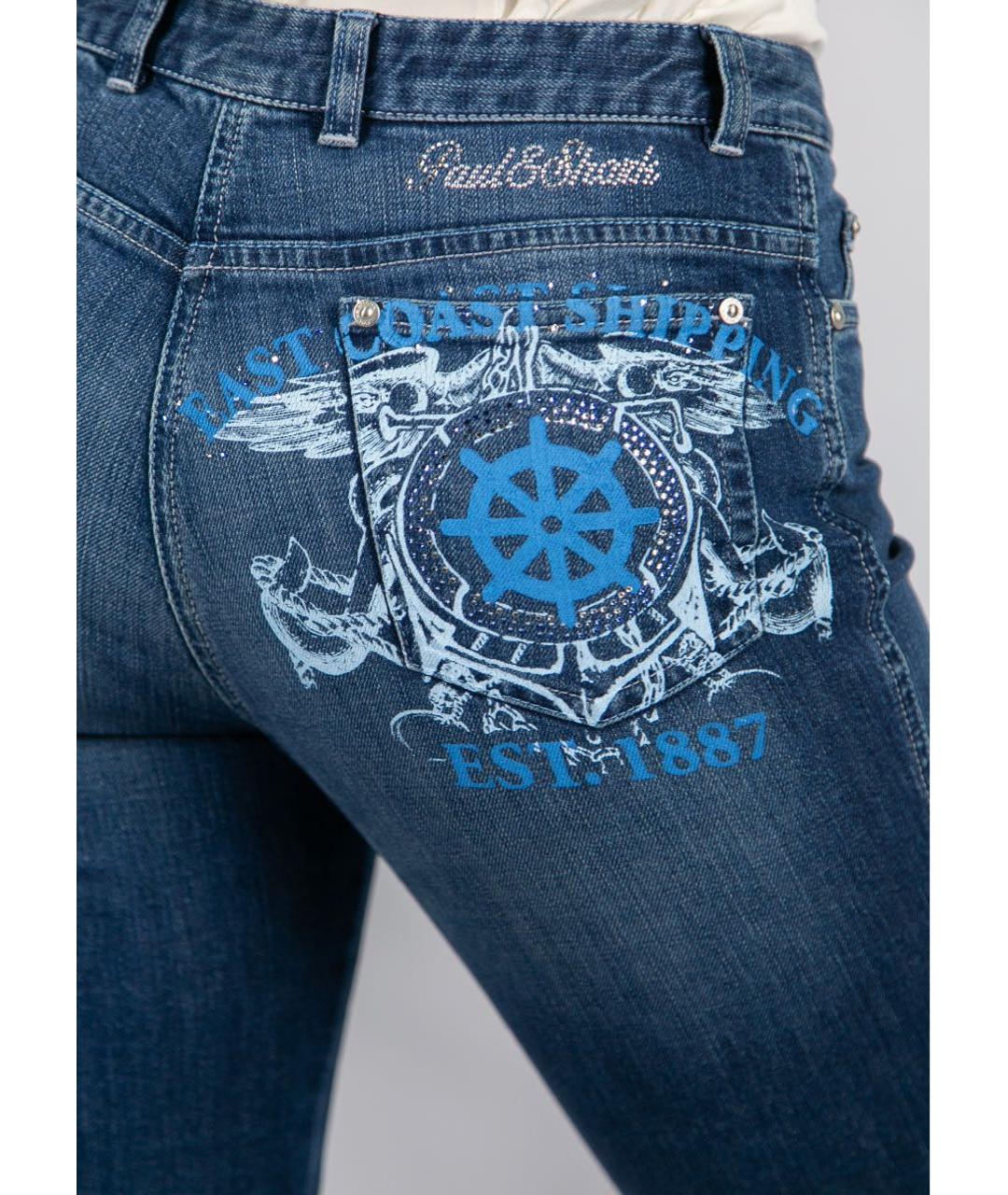 PAUL & SHARK Синие хлопковые джинсы слим, фото 7