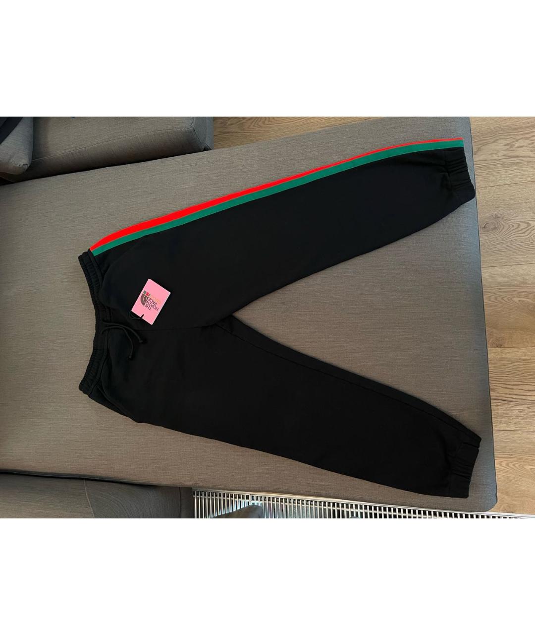 GUCCI Черные хлопковые повседневные брюки, фото 9