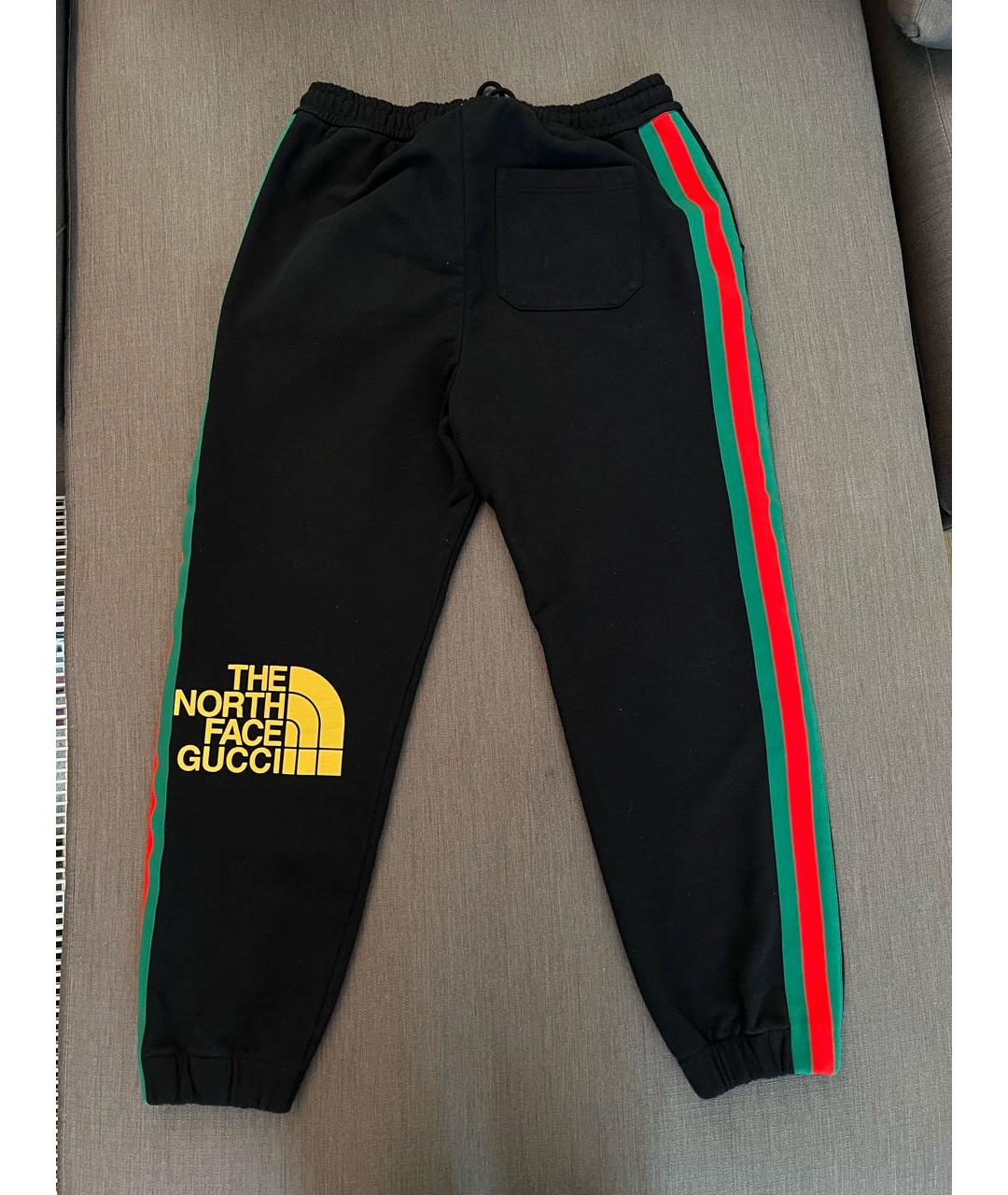 GUCCI Черные хлопковые повседневные брюки, фото 2