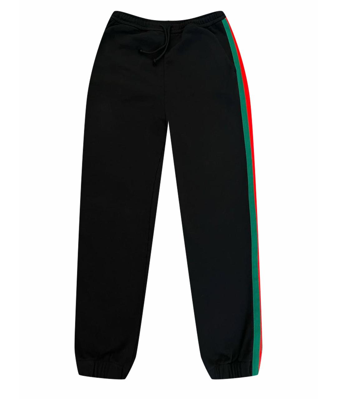 GUCCI Черные хлопковые повседневные брюки, фото 1